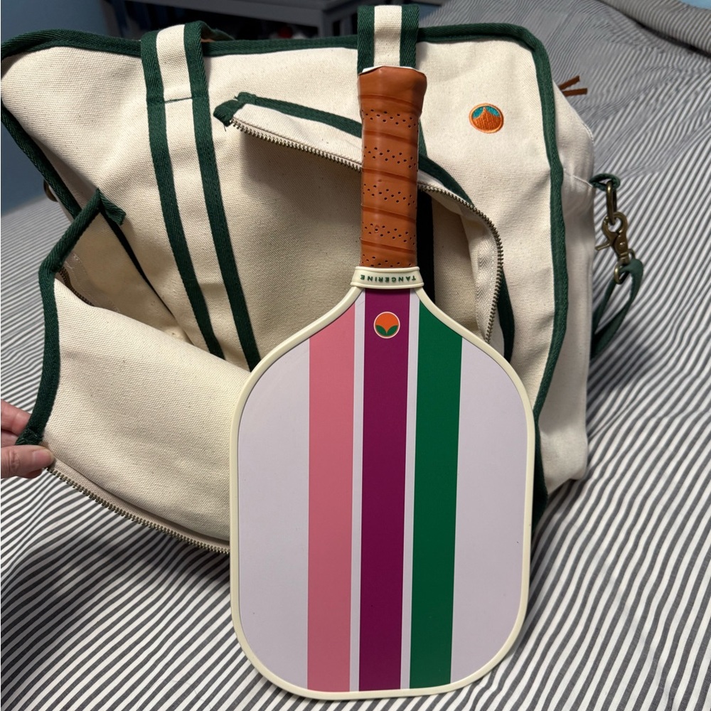 Tangerine Nantucket Pickleball Paddle and Bag